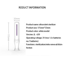 Load image into Gallery viewer, Mini Ultraviolet Sanitizer Handheld UV Light Disinfection Lamp