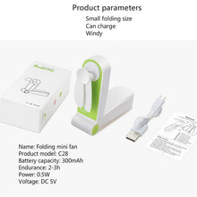 Load image into Gallery viewer, Usb Pocket Fold Fans Electric Portable