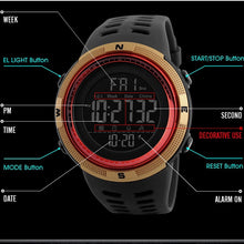 Load image into Gallery viewer, Sports Watches Dive 50m Digital LED Military Watch
